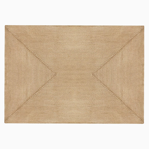 Hand woven jute braided rug
