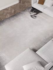 Light Grey Cat Tufted Rug