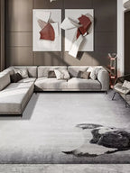 Light Grey Cat Tufted Rug