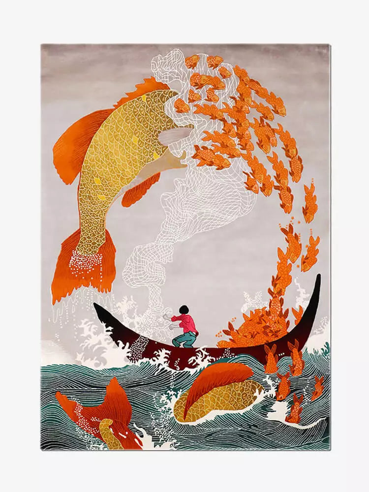 Koi area rug