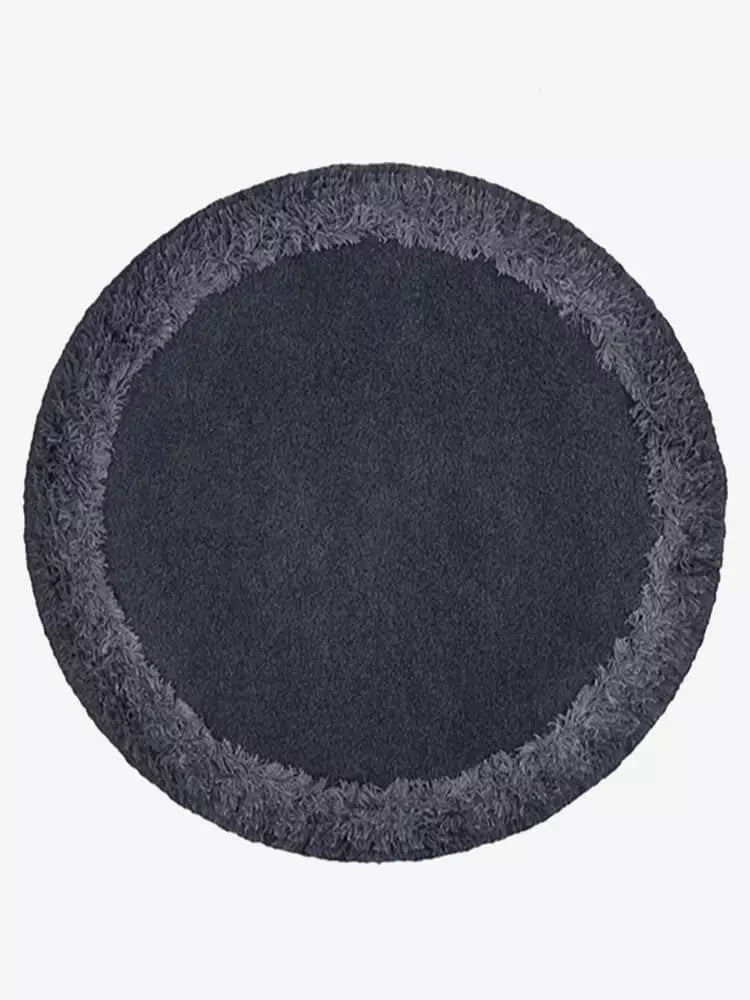 Belace Round Black Rug Main image