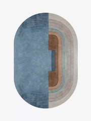Queena Handmade Oval Waves Rug