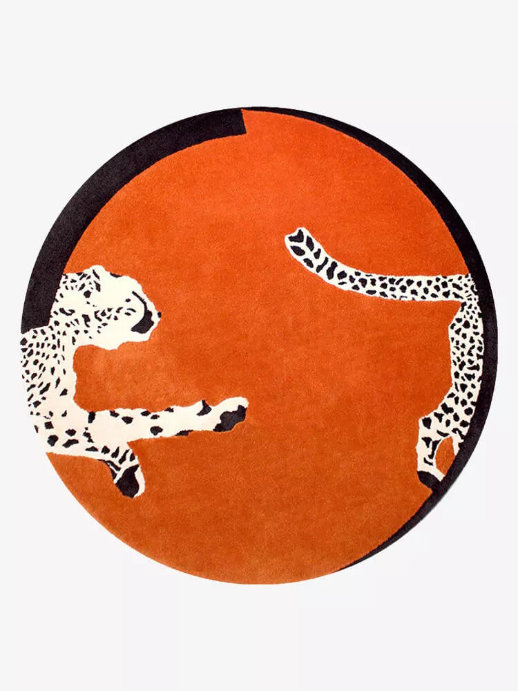 Leopard Handtuft Round Rugs Main image