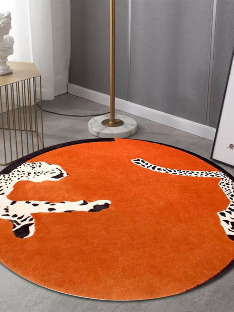 Leopard Handtuft Round Rugs
