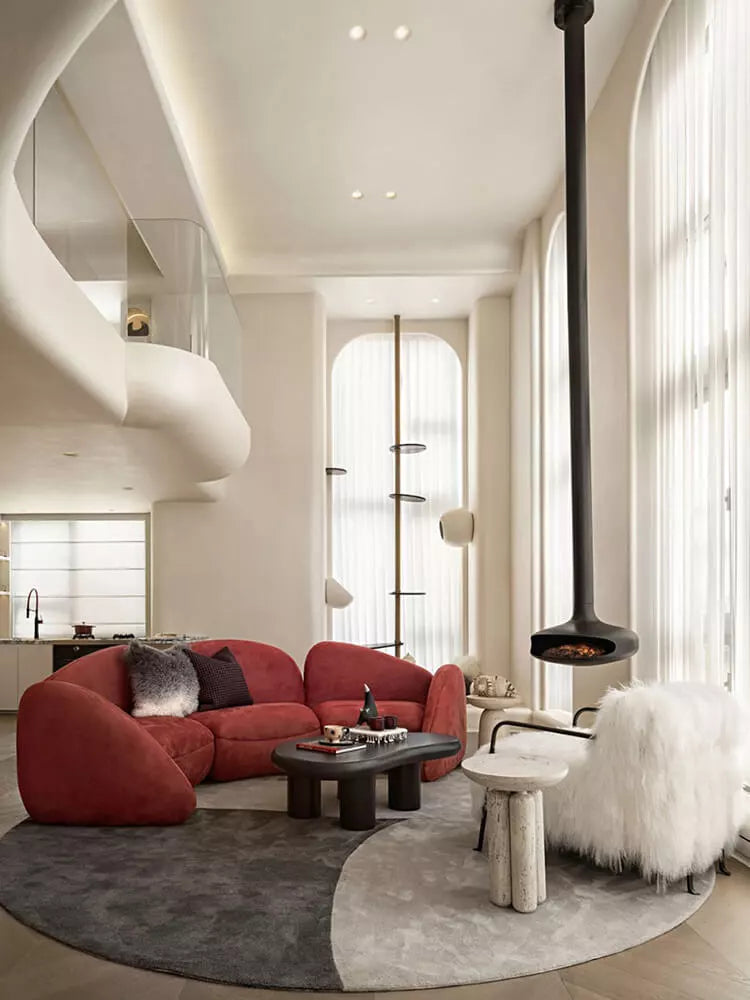 Nikole Round Geometric Rug