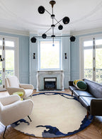 Almeno Abstract Round Rug