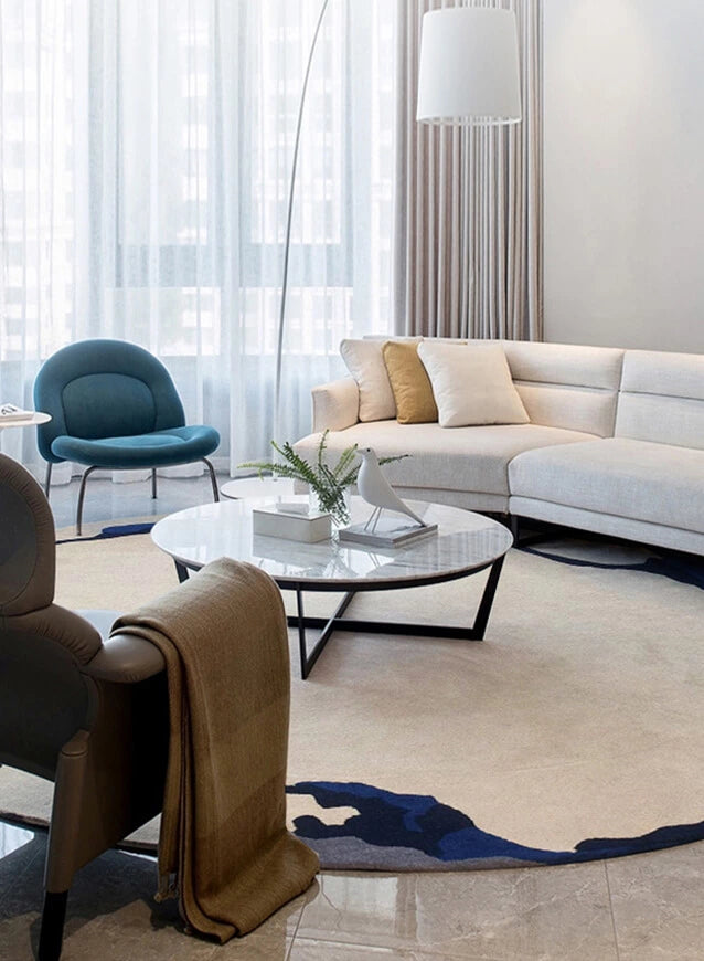 Almeno Abstract Round Rug