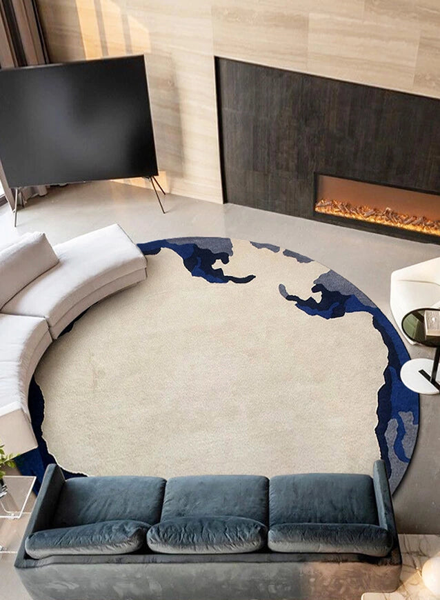 Almeno Abstract Round Rug