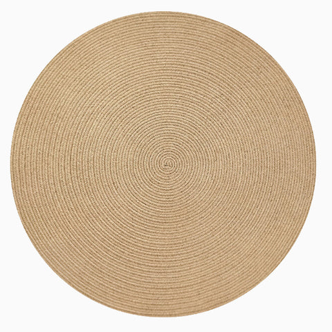 Hand woven jute braided rug
