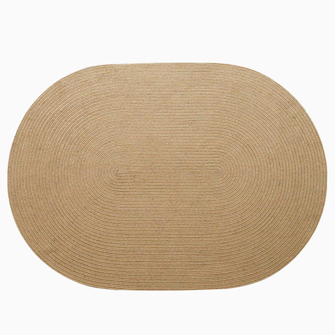 Hand woven jute braided rug