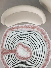 Pinkon Irregular Round Rugs