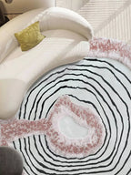 Pinkon Irregular Round Rugs