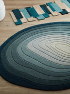 Omase Shaped Modern  Rug