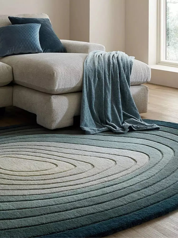 Omase Shaped Modern  Rug