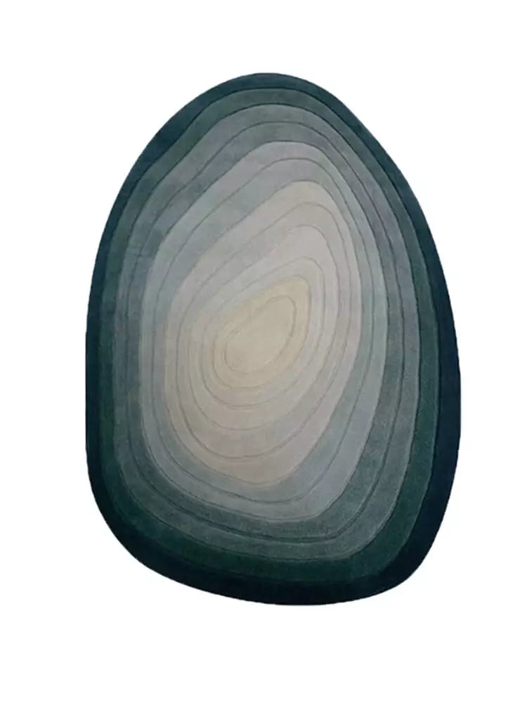 Omase Shaped Modern  Rug