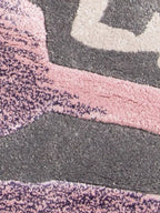 Lavender Round Abstract Rug