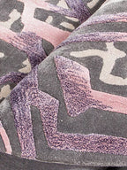 Lavender Round Abstract Rug