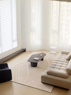 Garsea ivory textured rug