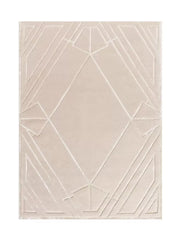 Garsea ivory textured rug