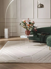Garsea ivory textured rug