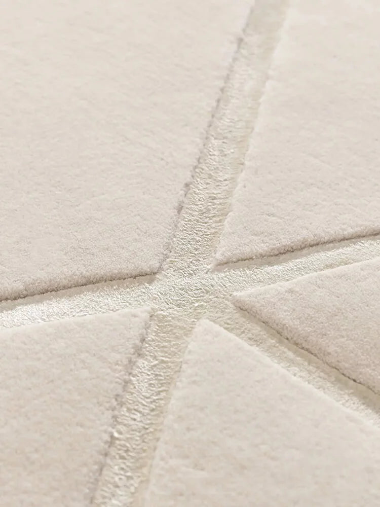 Garsea ivory textured rug