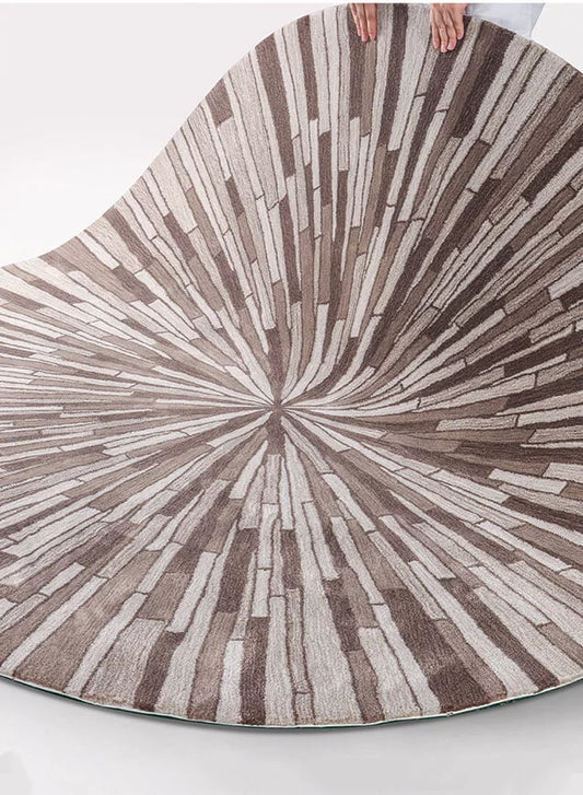 Noirse Wool Striped Area Rug