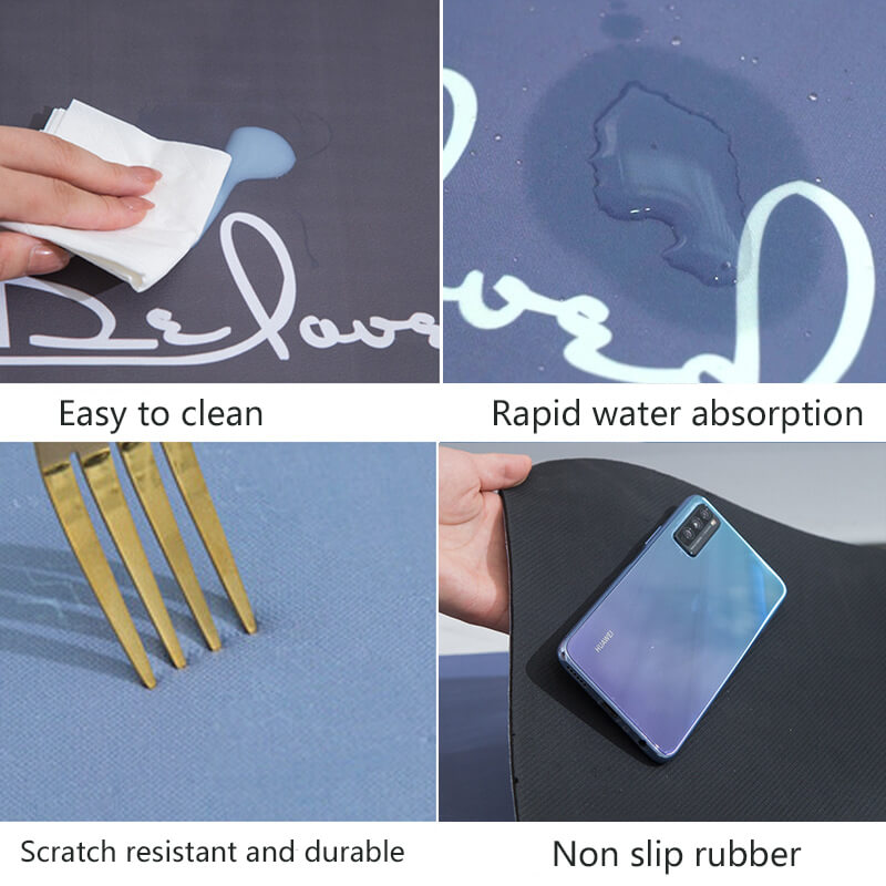 Tapis de salle de bain ultra doux antidérapant