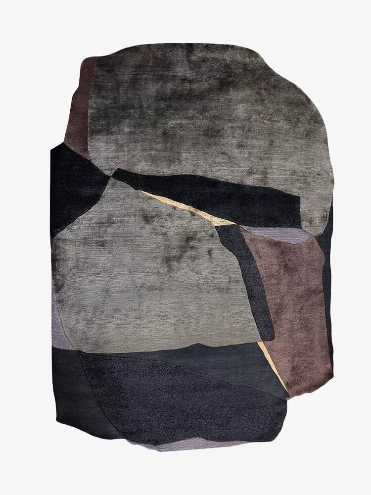 Rckey irregular shaped rugs