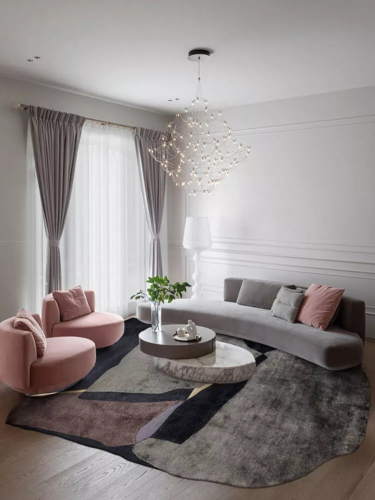 Rckey irregular shaped rugs