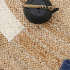 Round area jute rug