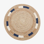 Round area jute rug