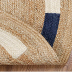Round area jute rug