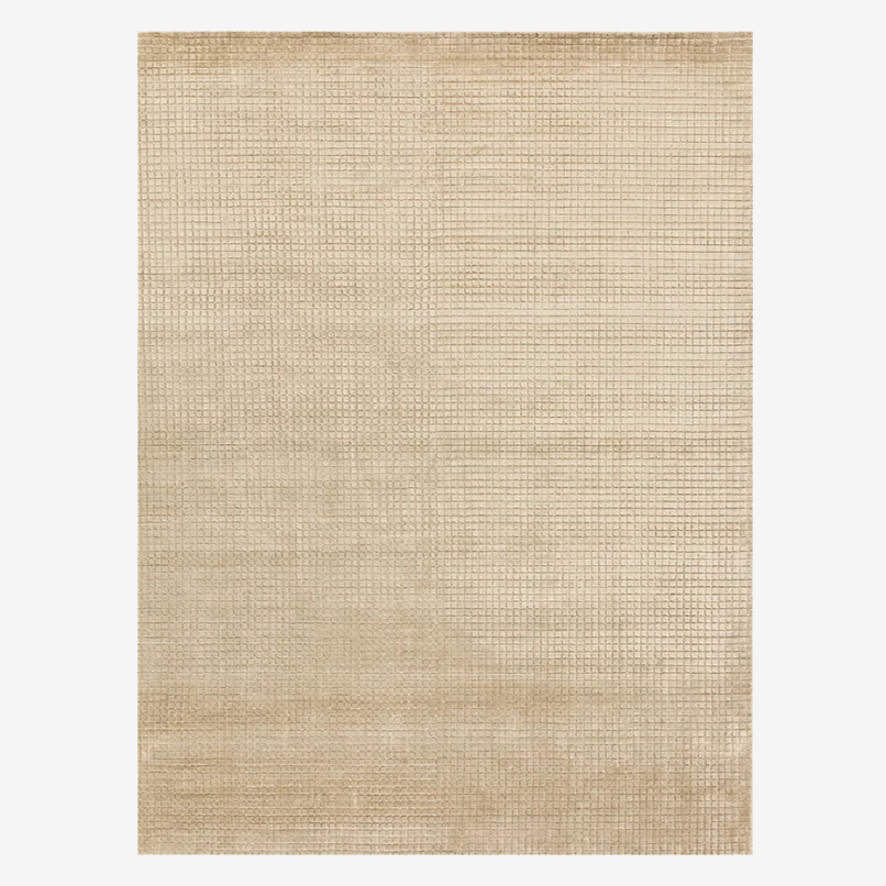 Bamboo fiber modern area rug