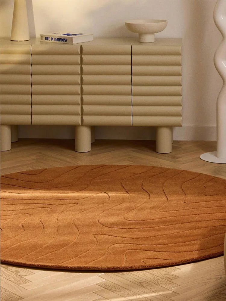 Awave Round Neutral Rug - Houseoon
