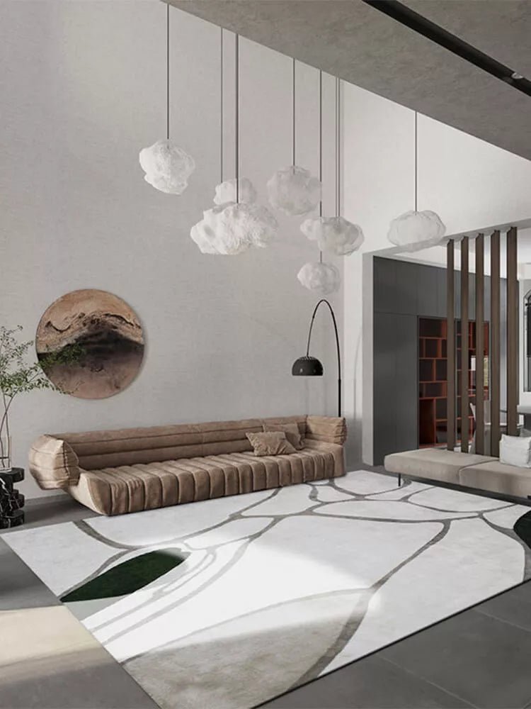 Baboee grey abstract rug - Houseoon