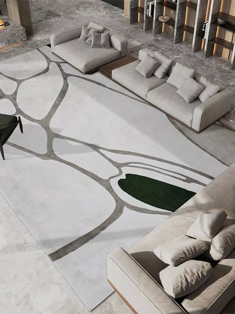 Baboee grey abstract rug - Houseoon
