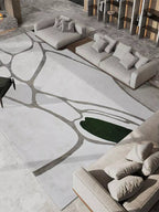 Baboee grey abstract rug - Houseoon