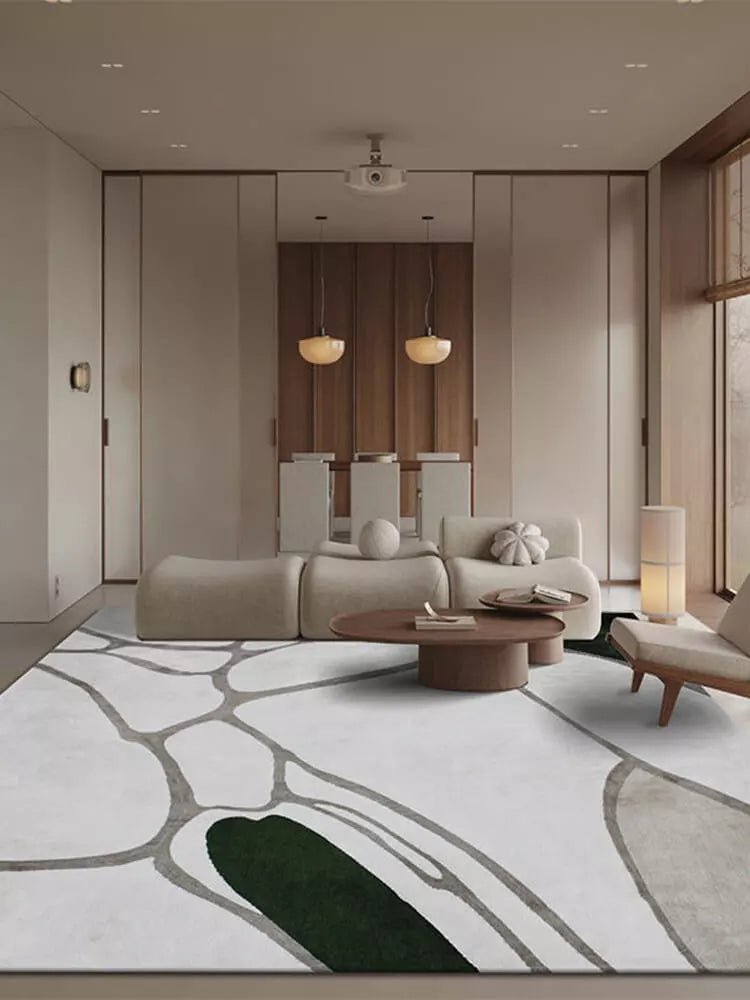 Baboee grey abstract rug - Houseoon