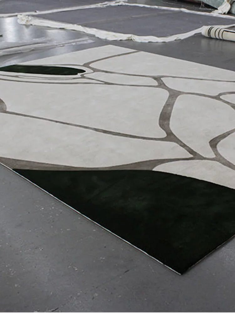 Baboee grey abstract rug - Houseoon