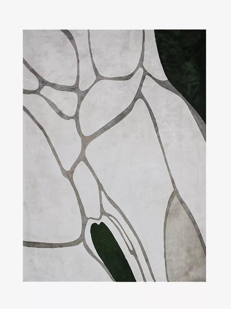 Baboee grey abstract rug - Houseoon