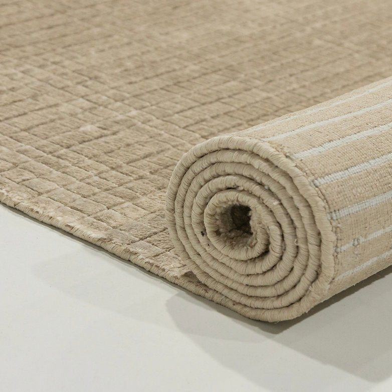 Bamboo fiber modern area rug - Houseoon