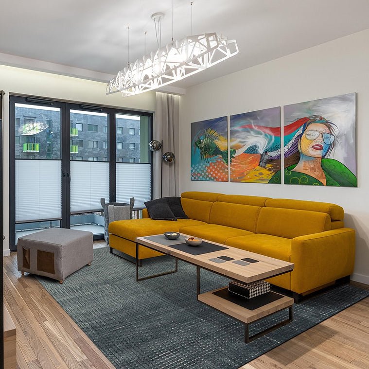 Bamboo fiber modern area rug - Houseoon