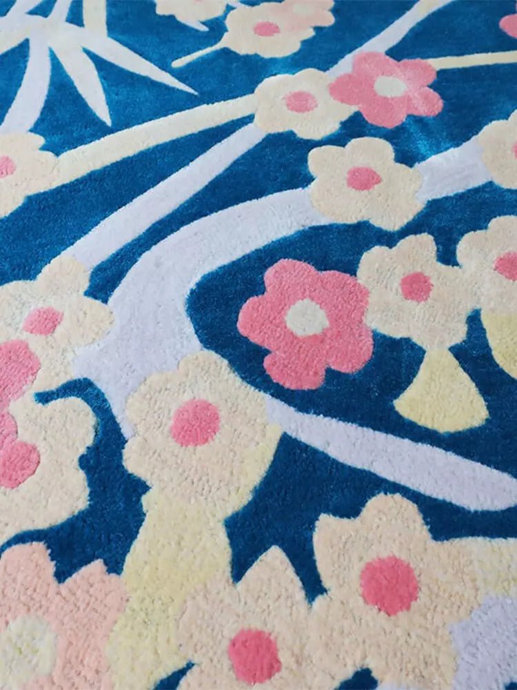 Bamboo Round Oriental Rug - Houseoon