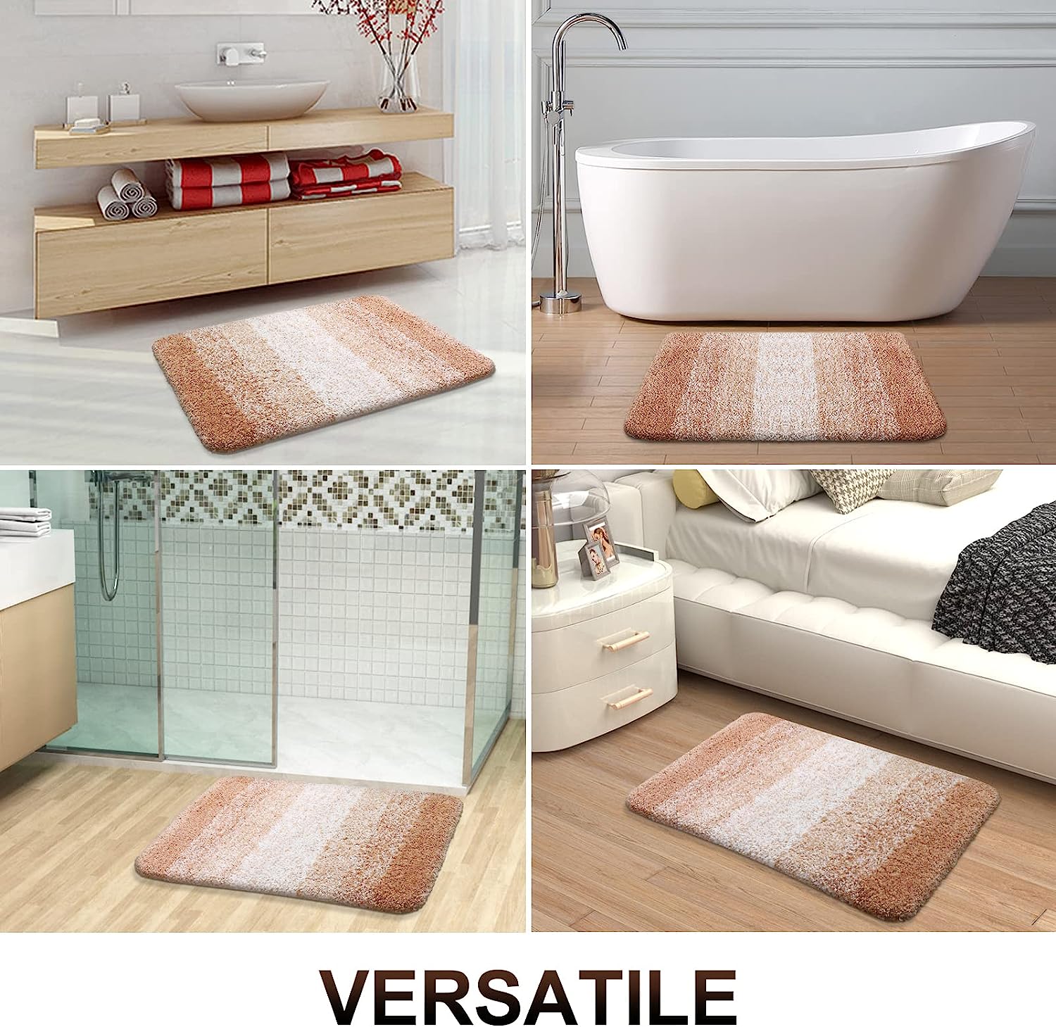 Tapis de bain en microfibre doux et absorbants