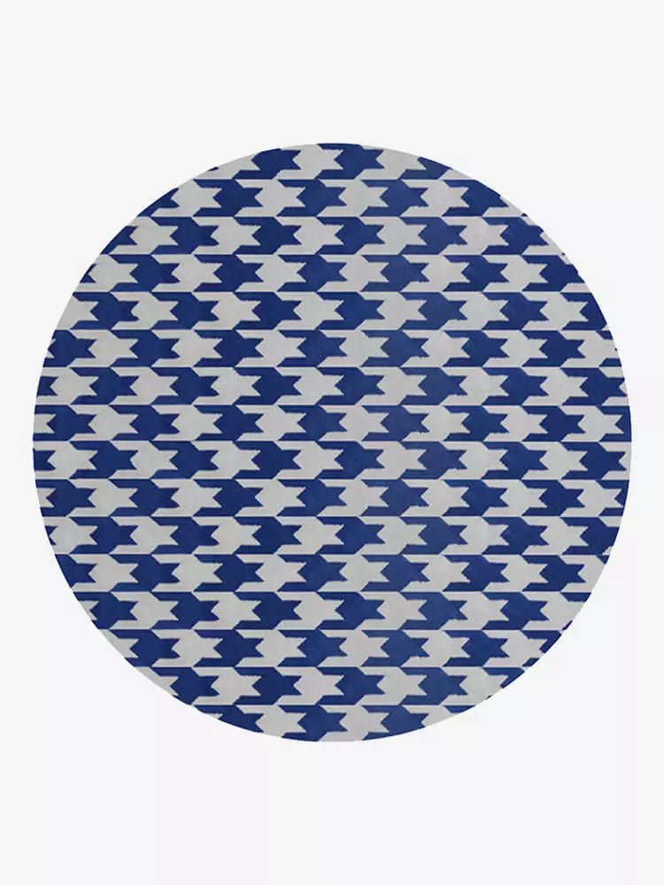 Bblythe Houndstooth Round Rug - Houseoon Hauptbild