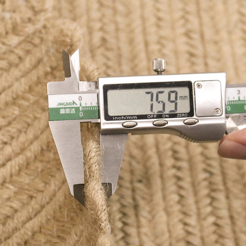 Natural hand braided tassels jute rug