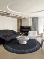 Belace Round Black Rug - Houseoon