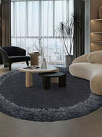 Belace Round Black Rug - Houseoon