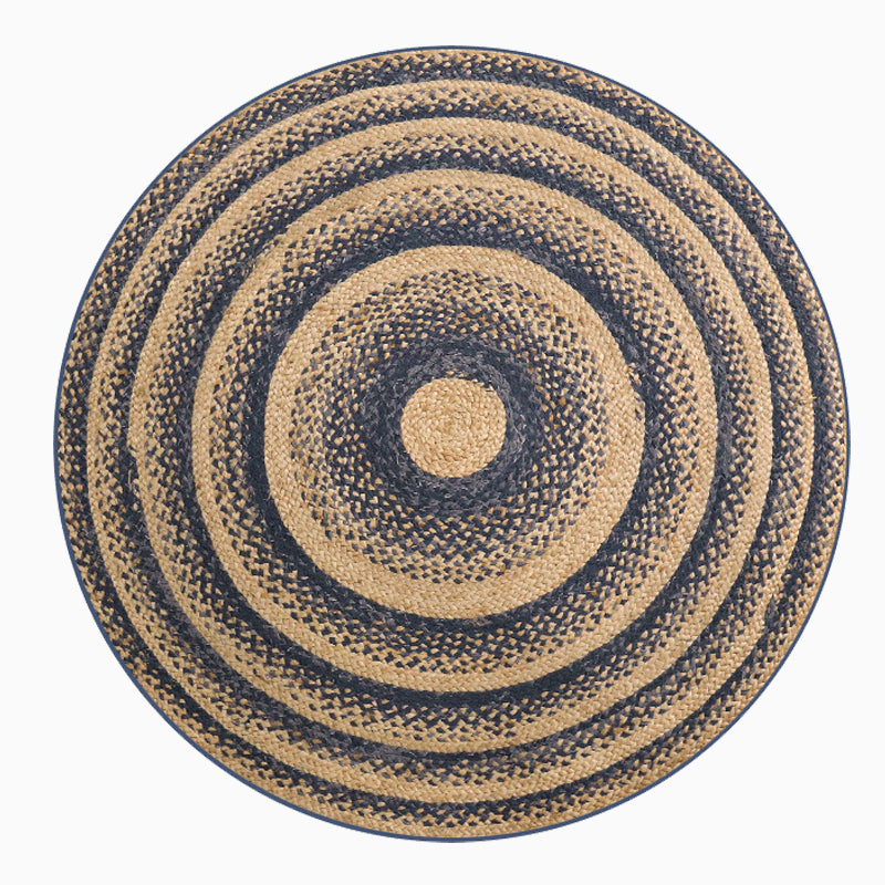 Tapis rond en jute tissé à la main