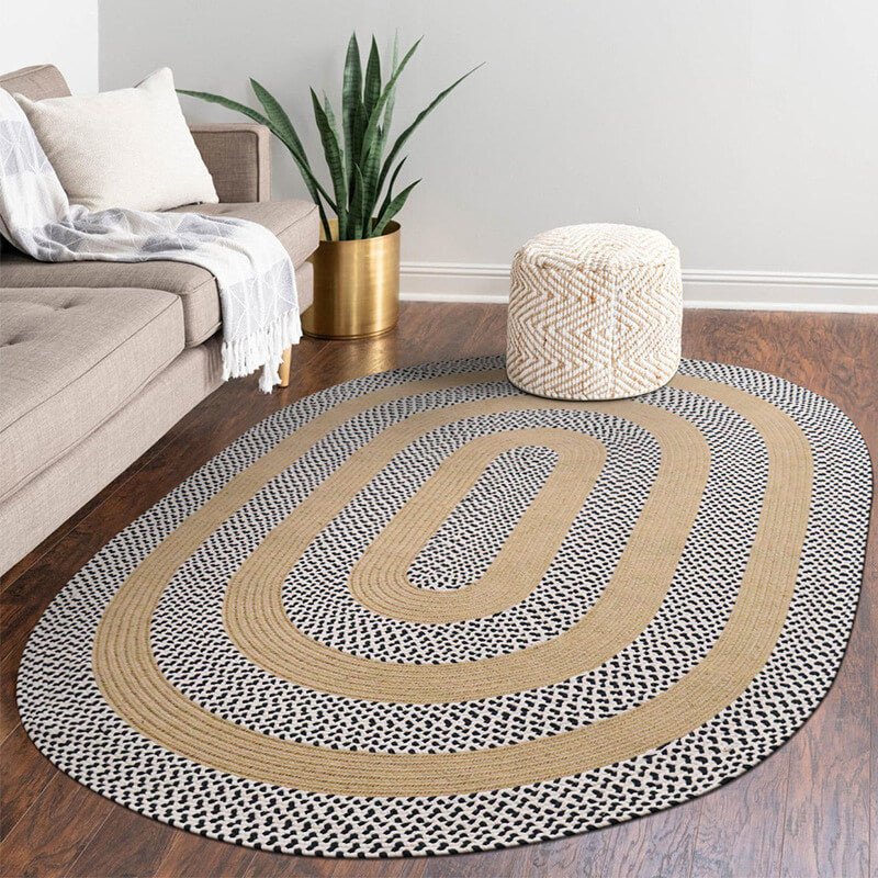 Braided Hand Woven Jute Rug - Houseoon